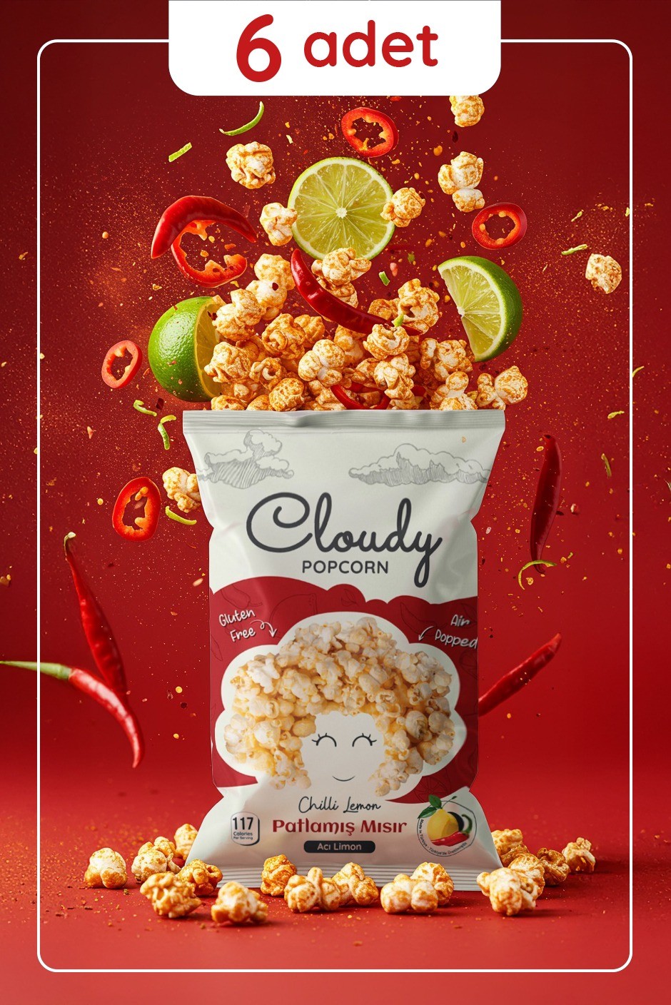Popcorn Acı Limon Patlamış Mısır 35 gr X6 Adet