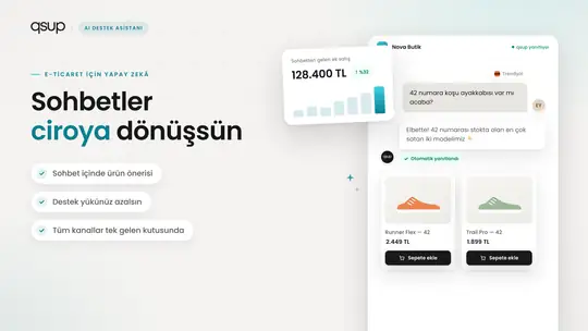 qsup.ai | AI Chatbot | Satışlarınızı Art ekran görüntüsü 1