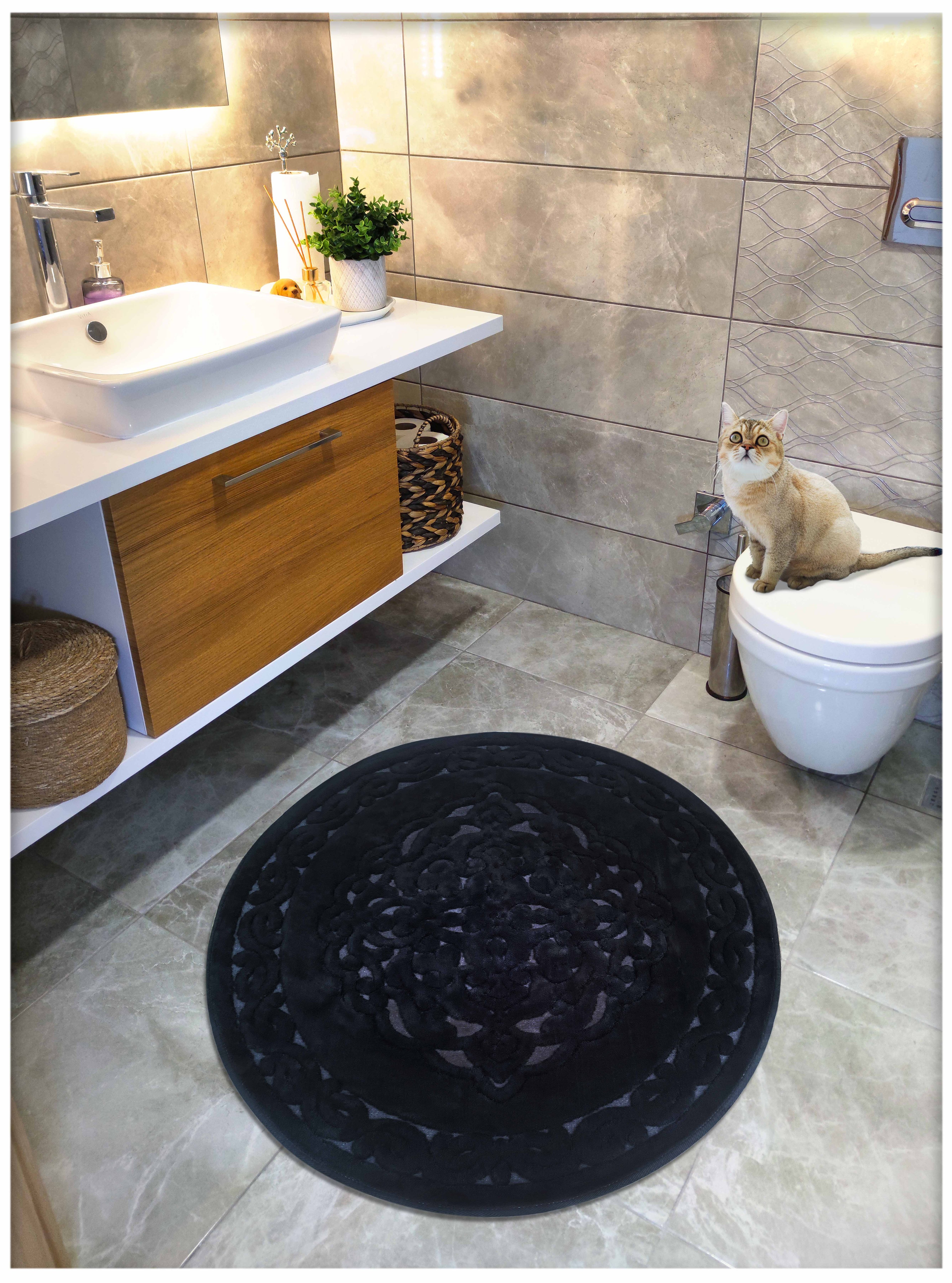 Pamuk Dokuma Su Emici Banyo Paspası, Banyo Halısı ROYAL 