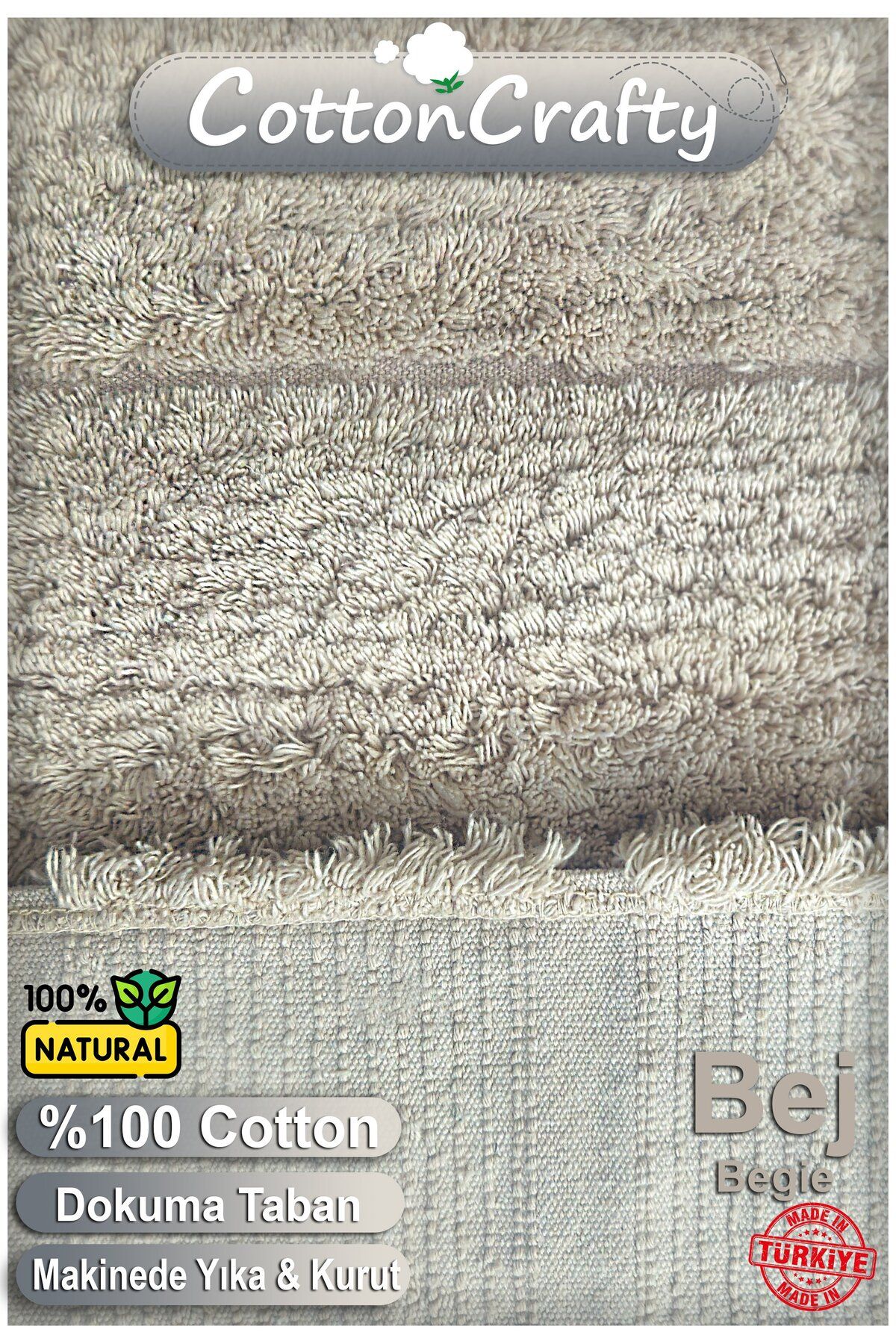 Pamuk Tafting Su Emici Banyo Paspas Seti, Banyo Halısı SOFT 2 Li Set 60x100 - 60x50