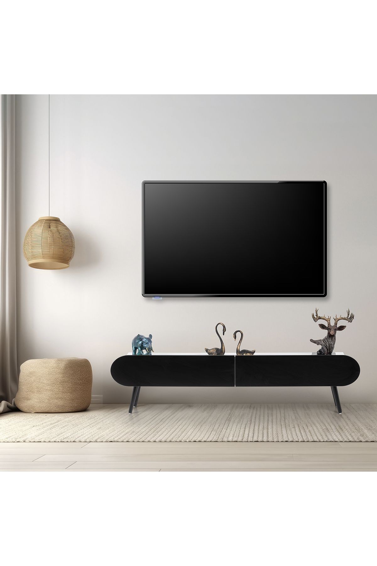 Flora Dia /Tv Ünitesi / Dekoratif TV Ünitesi / TV sehpası / TV Konsolu / (Beyaz / Siyah)