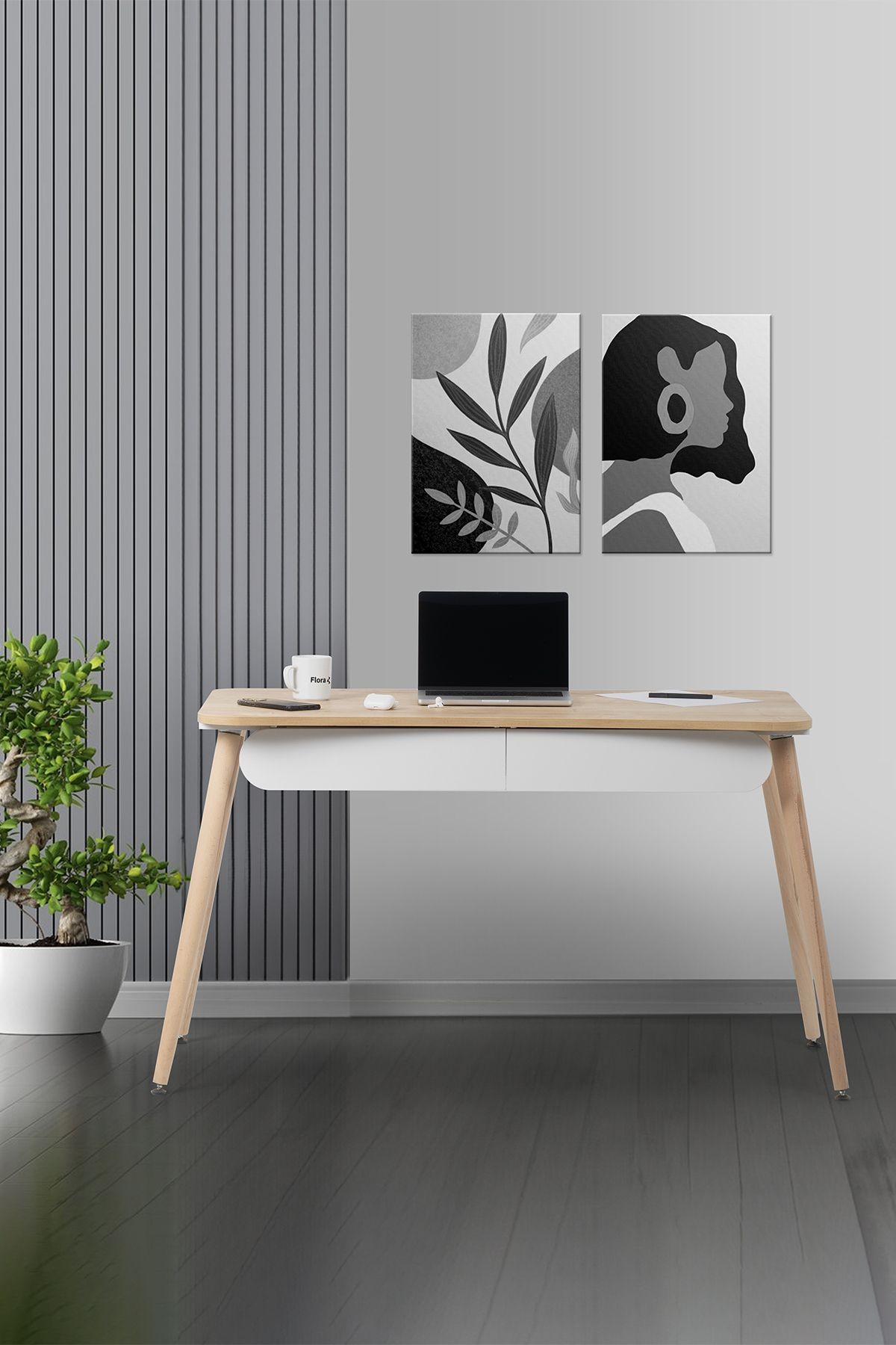 Flora Logo 120 (MEŞE) / Çalışma Masası / Bilgisayar Masası / Ders Çalışma Masası / Öğrenci Masası