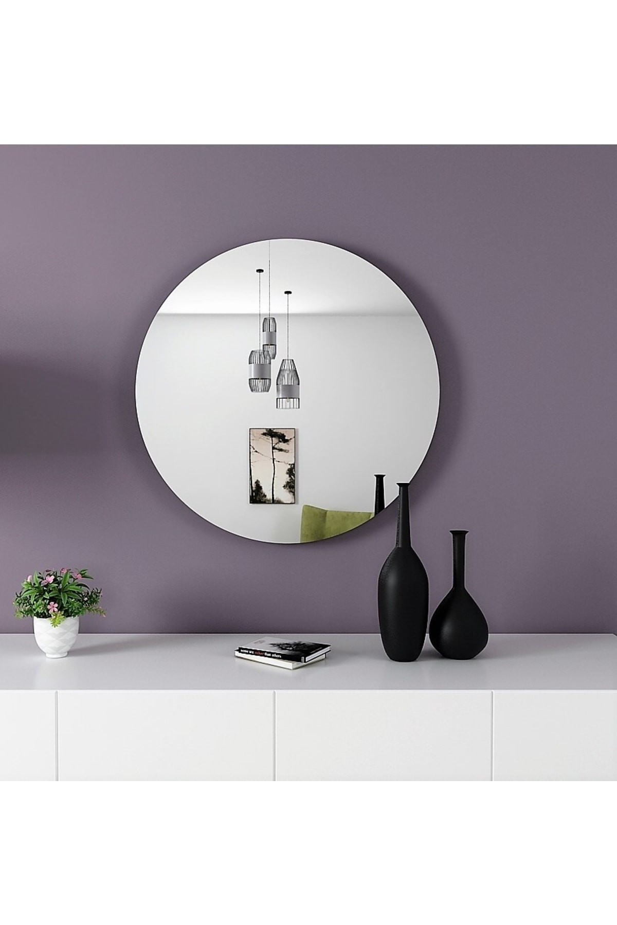 Ayna/ Dekoratif Ayna / Banyo Aynası / Yuvarlak Ayna/ Duvar Aynası /flora Verona