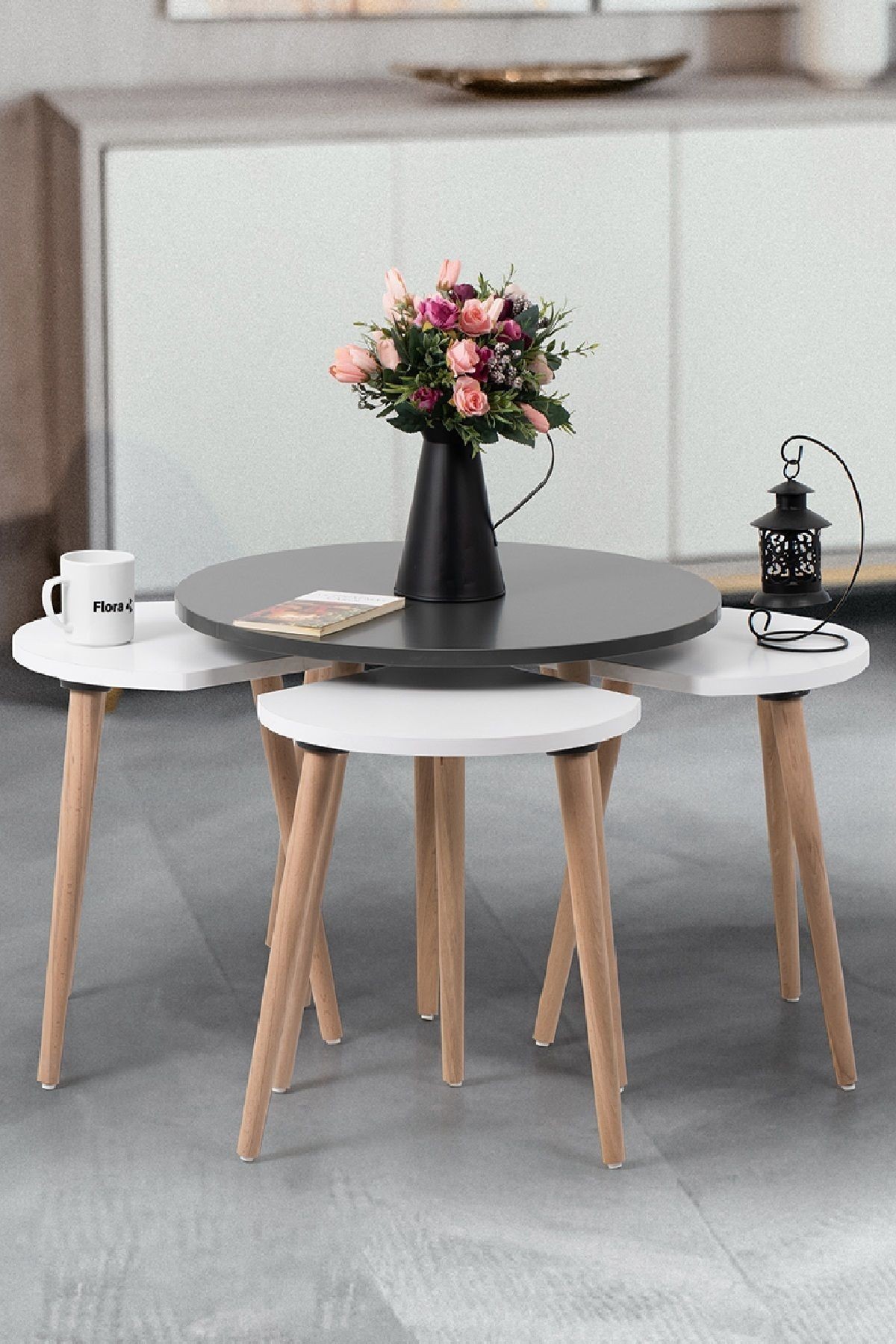PİSSA / Orta Sehpa / Sehpa Seti / Sehpa Takımı / 5 parçalı Sehpa Seti