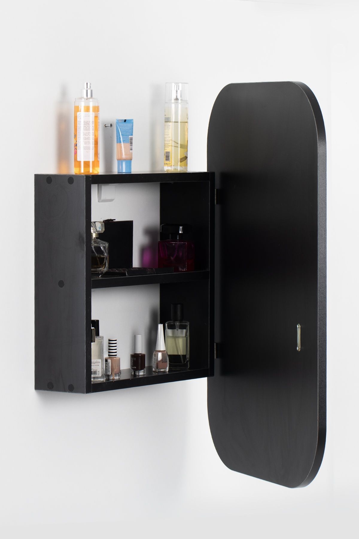 Side (SİYAH) 75x50cm /banyo Dolabı Aynalı / Lavabo Üstü Dolap / Banyo Düzenleyici / Aynalı Dolap
