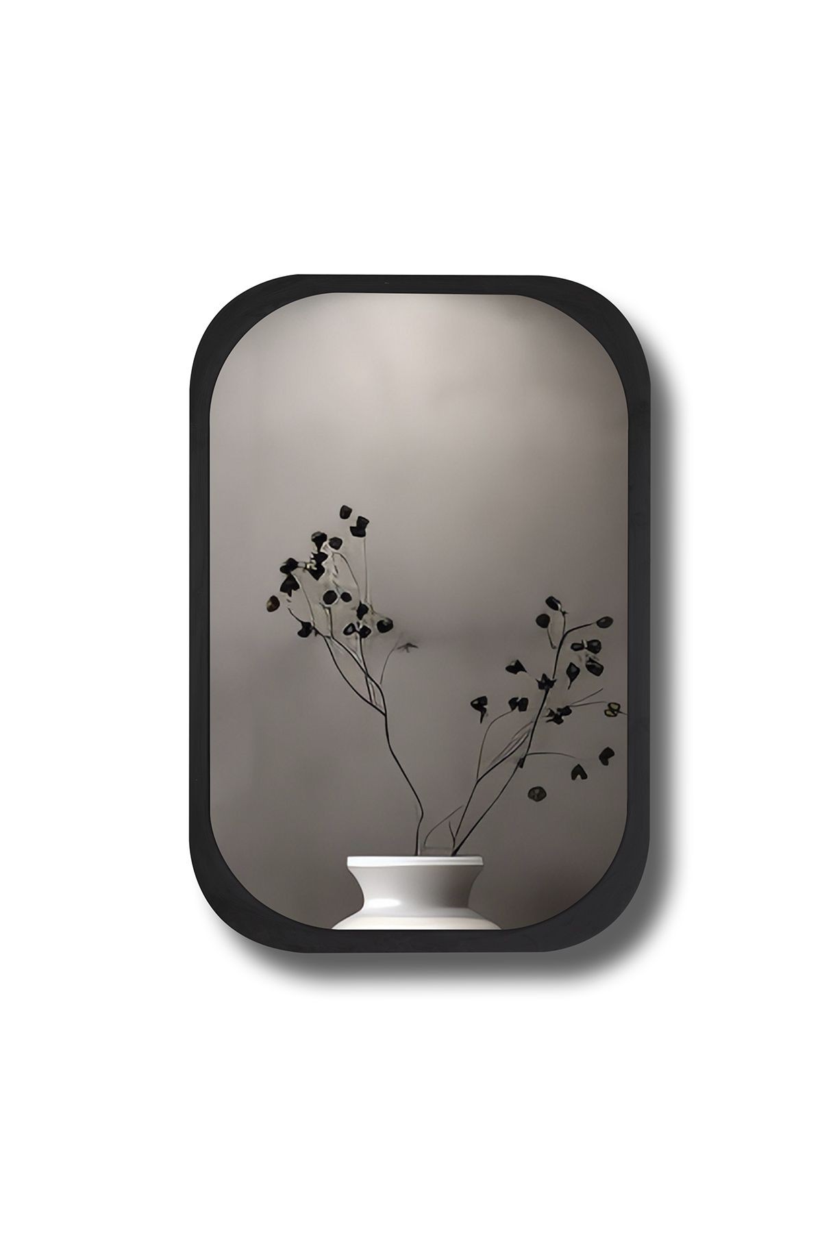 Side (SİYAH) 75x50cm /banyo Dolabı Aynalı / Lavabo Üstü Dolap / Banyo Düzenleyici / Aynalı Dolap