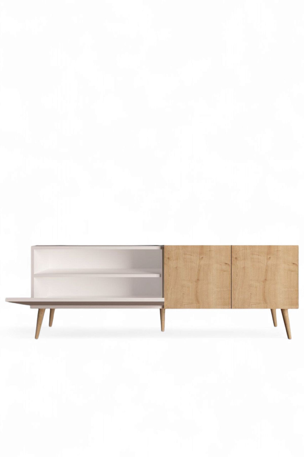 Luna Tv Ünitesi /TV Sehpası Ahşap Ayaklı (160 cm)