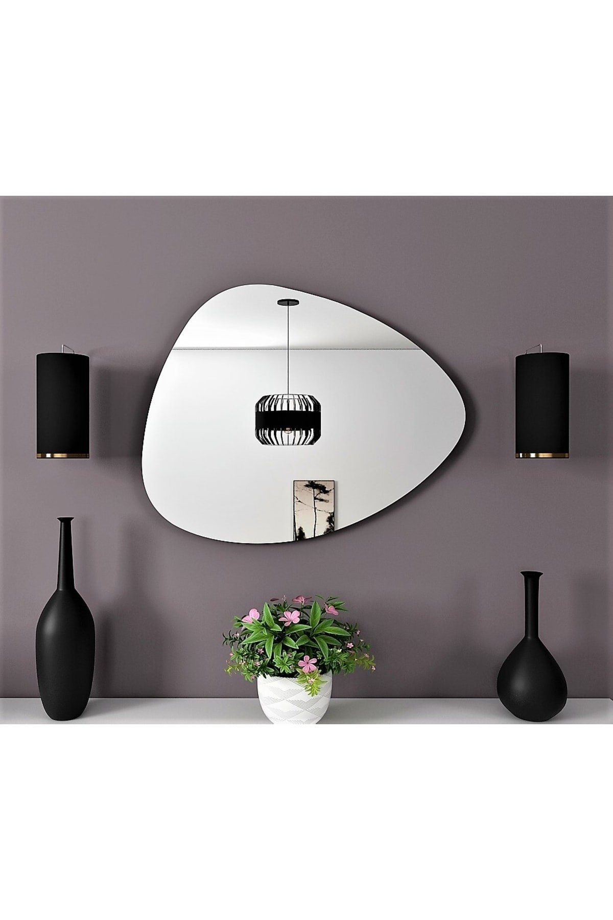 Ayna/ Dekoratif Ayna / Banyo Aynası / Asimetrik Ayna/ Duvar Aynası /flora Europa