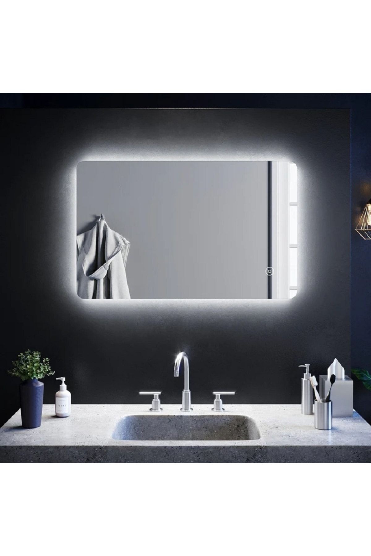 Banyo Aynası / Lavabo Aynası / Makyaj / Ledli Ayna / Dokunmatik Ayna Flora Nova