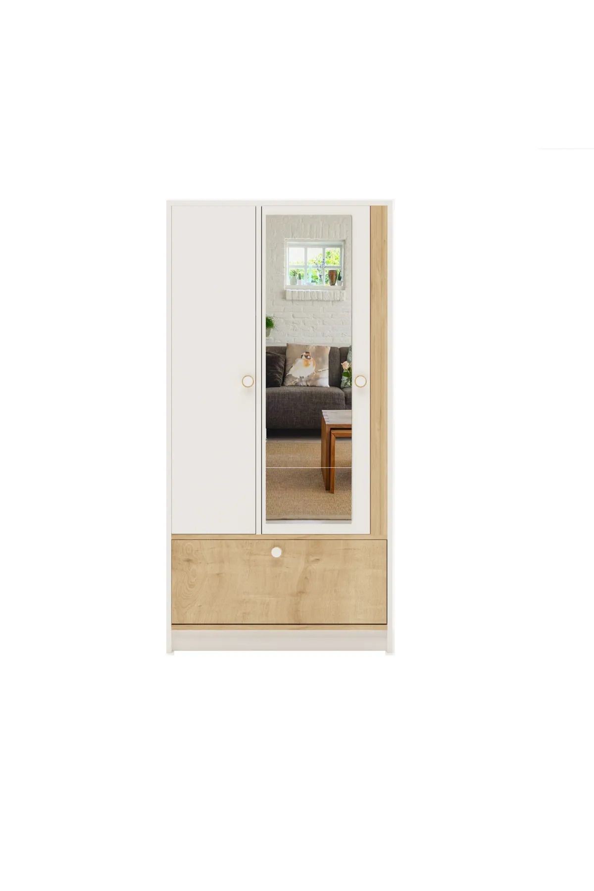 Malibu Aynalı Gardırop / Elbise Dolabı