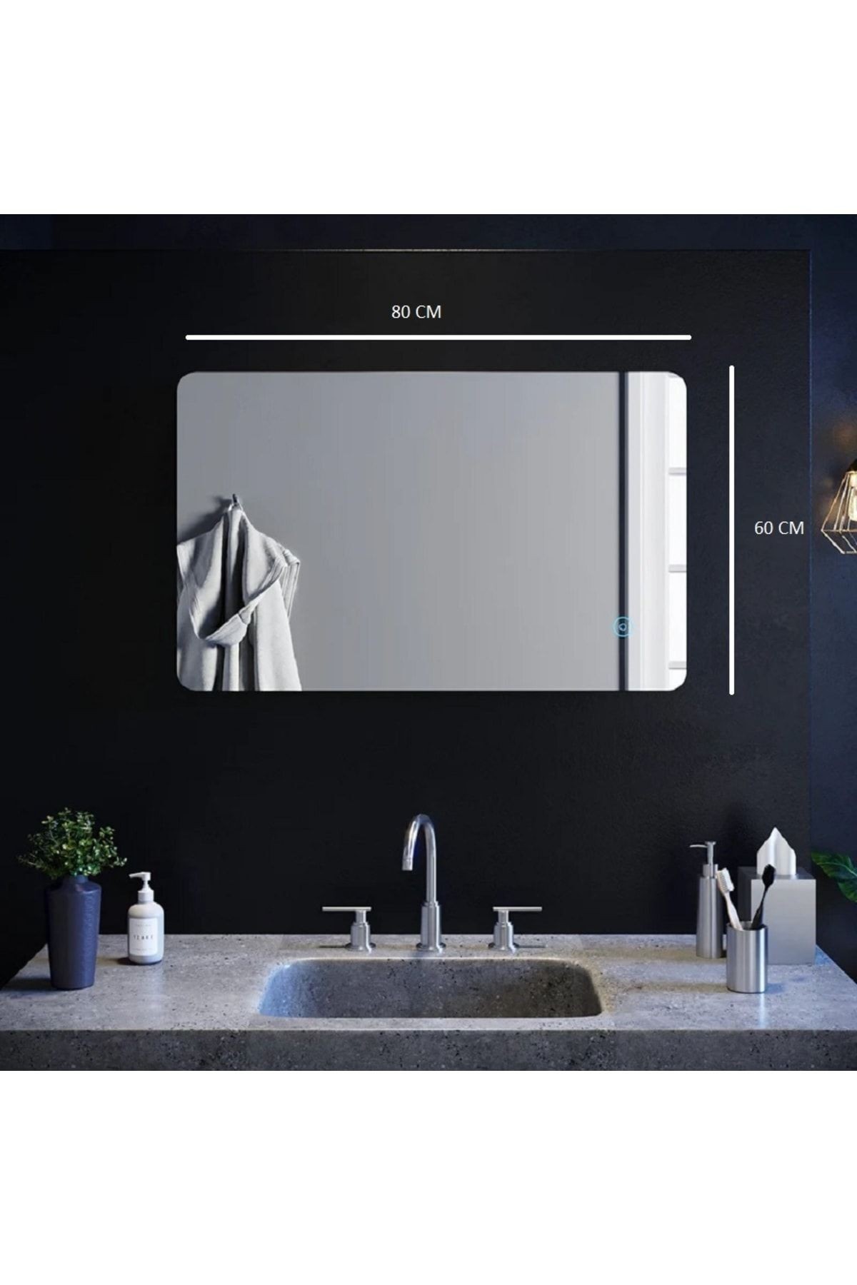 Banyo Aynası / Lavabo Aynası / Makyaj / Ledli Ayna / Dokunmatik Ayna Flora Nova