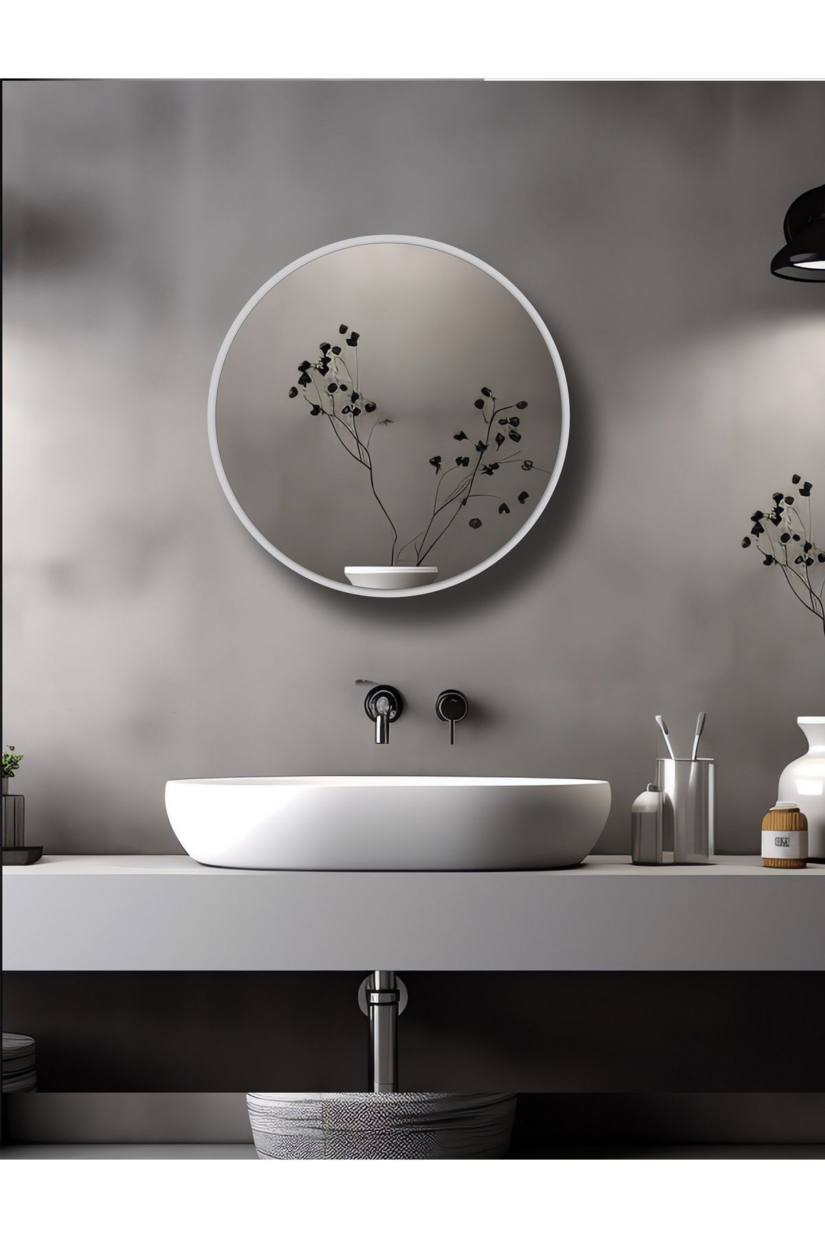 Fulya Aynalı Banyo Dolabı /banyo Dolabı Aynalı / Lavabo Üstü Dolap / (BEYAZ) 60cm