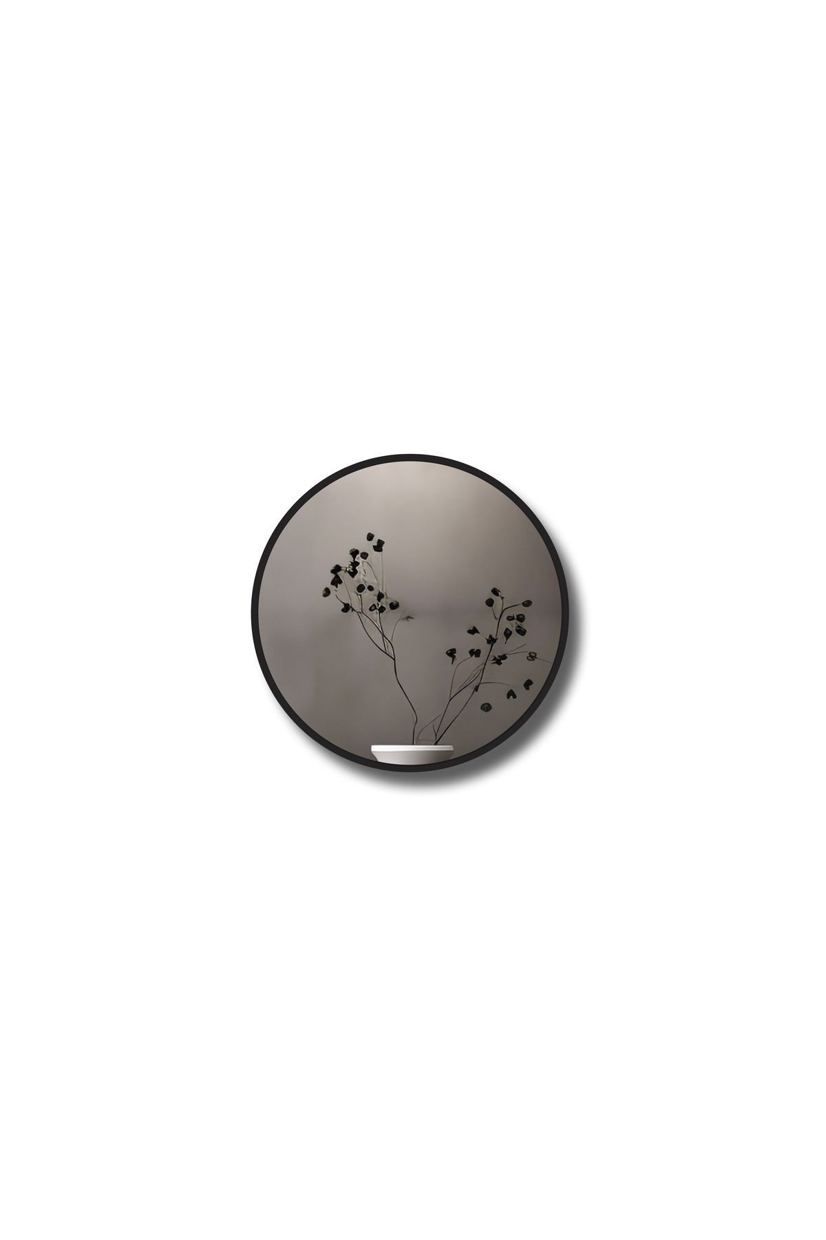 Banyo Dolabı Aynalı / Lavabo Üstü Dolap / Flora Fulya (SİYAH) 60cm
