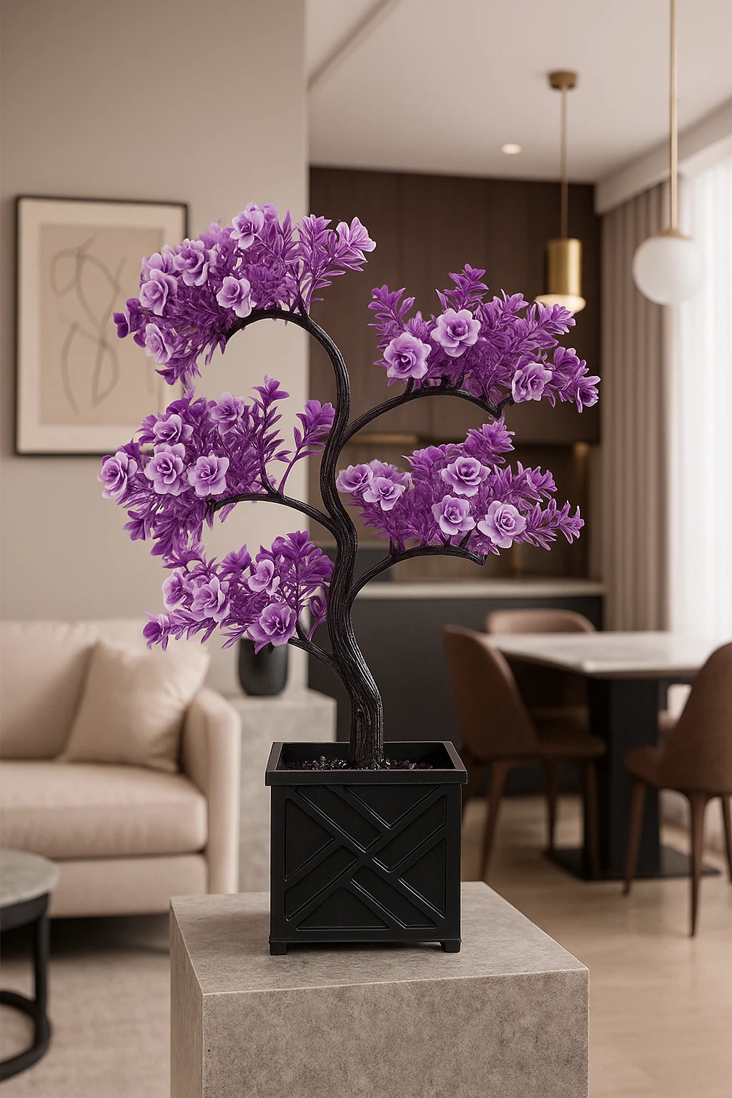 Mor Renkli Yapay Çiçek