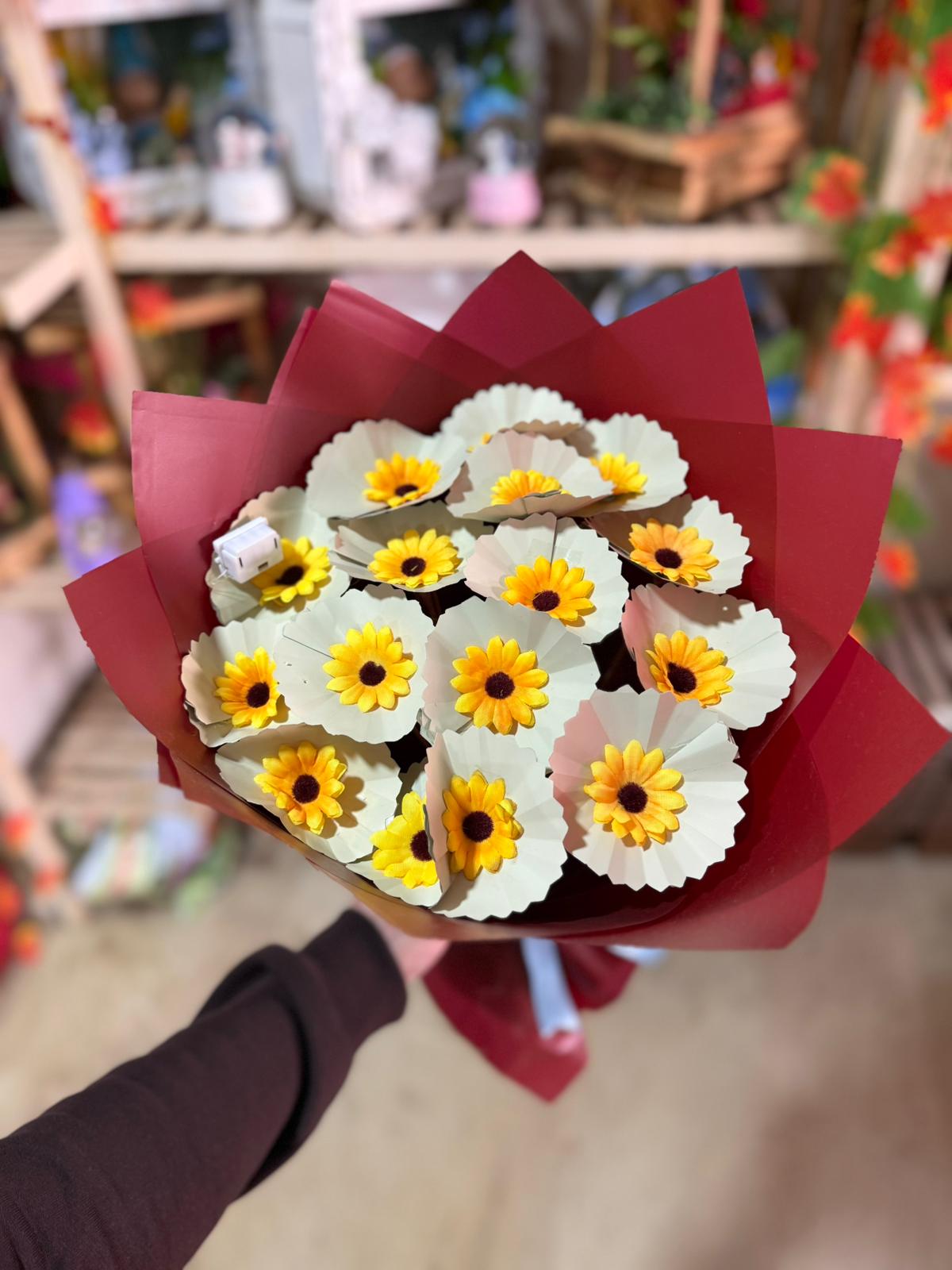 Işıklı Yapay Buket 