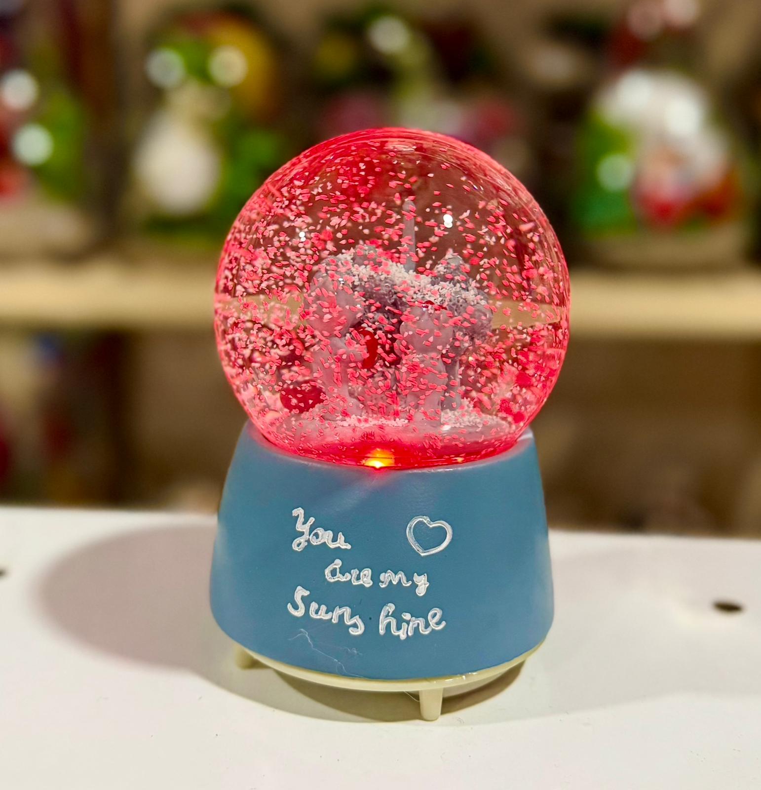 Büyük Boy Işıklı ve Sesli Kar Küresi