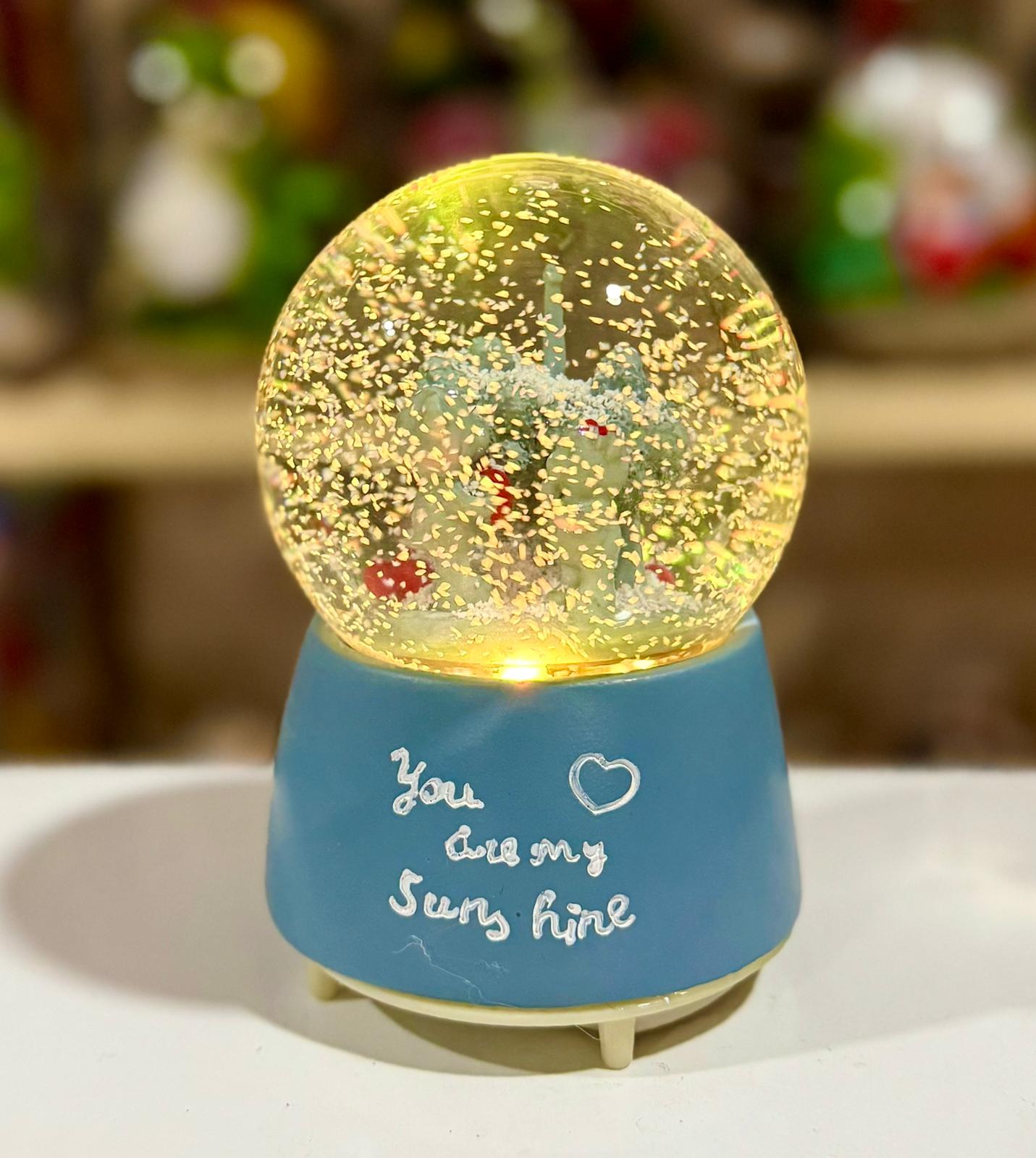 Büyük Boy Işıklı ve Sesli Kar Küresi