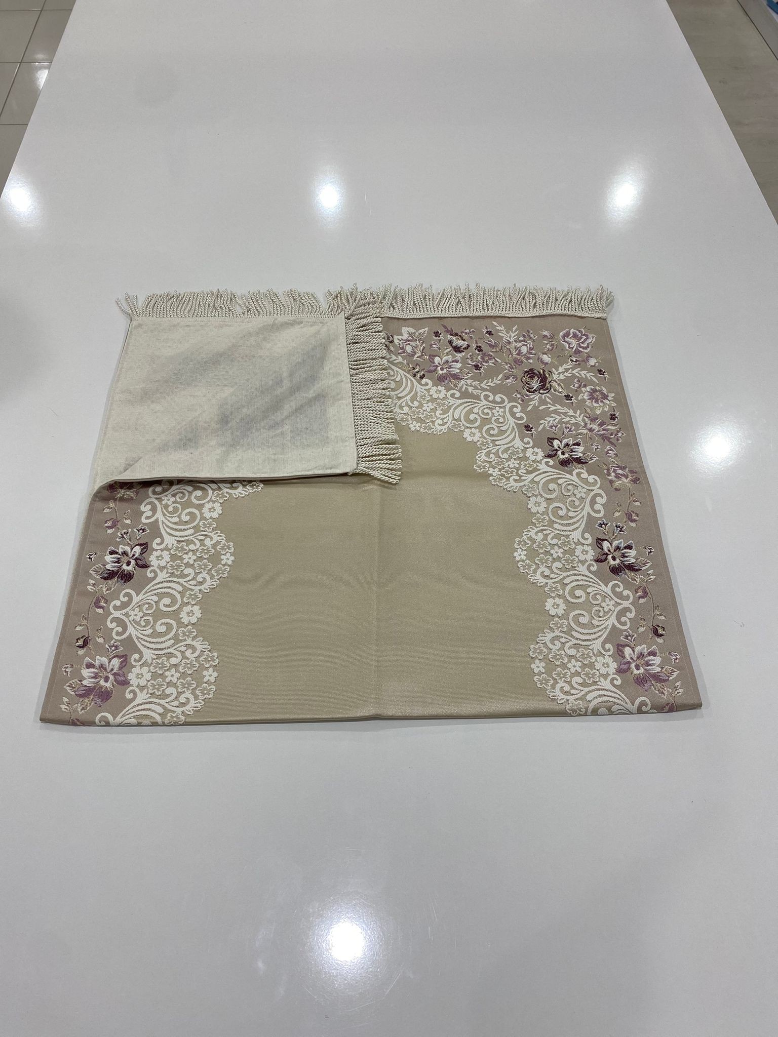 SECCADE SATEN KANAVİÇE İŞLEMELİ ASTARLI MODEL 10  116*67