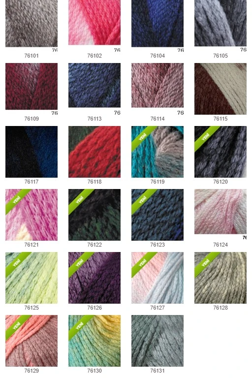 Himalaya Air Wool Multi 76117 örgü ipi orta kalın iplik