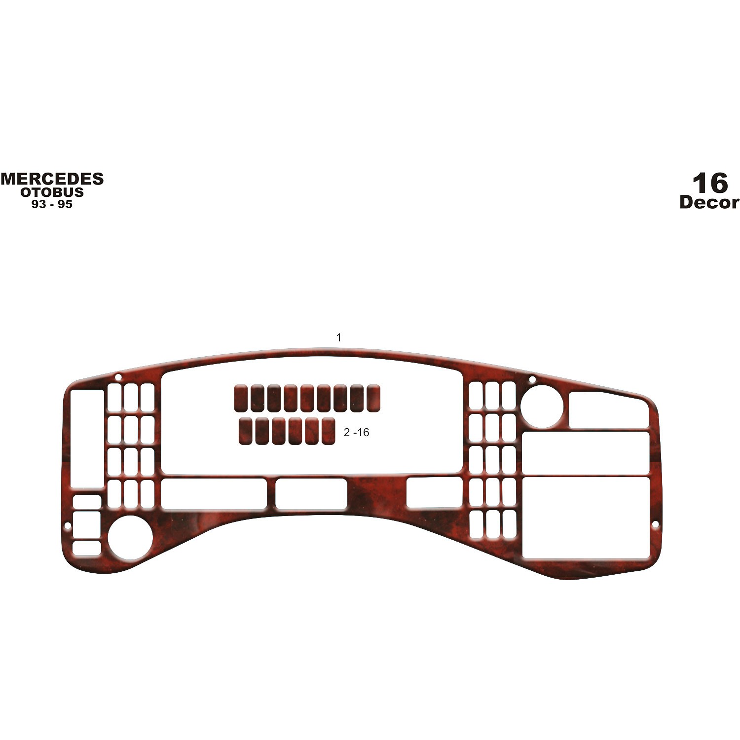 Meriç® Mercedes 403 Ön Torpido Kaplama 16 Parça 1993-2000