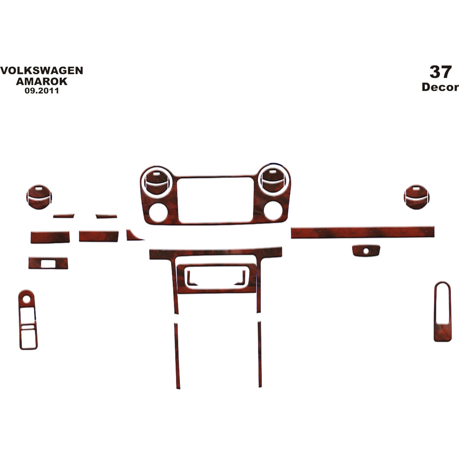 Meriç® Volkswagen Amarok Ön Torpido Kaplama 37 Parça 2011-›