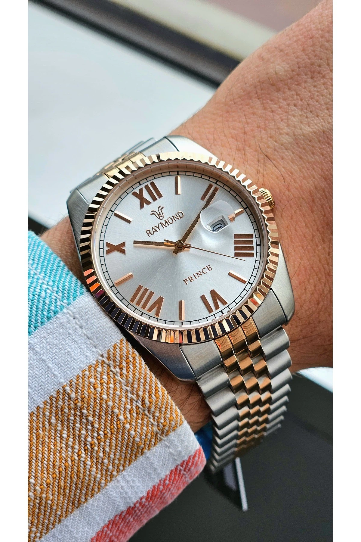 RYM-1051 RAYMOND ERKEK KOL SAATİ - ÇELİK VE MİNERAL CAM - 2 YIL GARANTİ