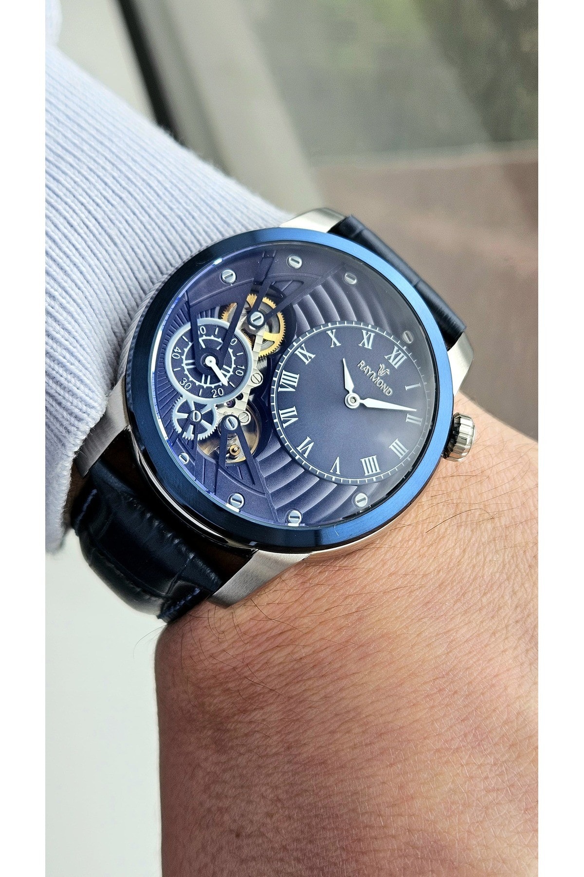 RYM-5210 QUARTZ ERKEK KOL SAATİ - ÇELİK KASA VE DERİ KORDON - 2 YIL GARANTİ