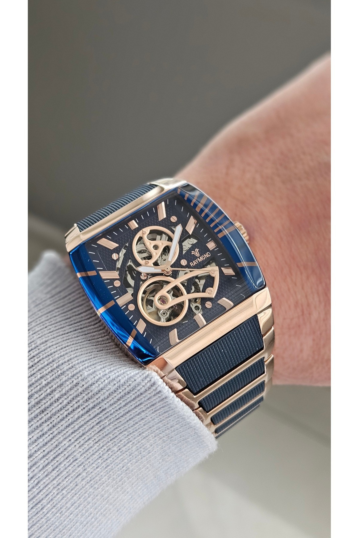 RYM-5129 RAYMOND OTOMATİK ERKEK KOL SAATİ - %100 ÇELİK VE 2 YIL GARANTİLİ