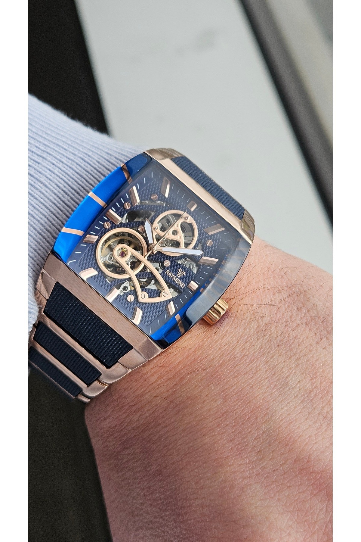 RYM-5129 RAYMOND OTOMATİK ERKEK KOL SAATİ - %100 ÇELİK VE 2 YIL GARANTİLİ
