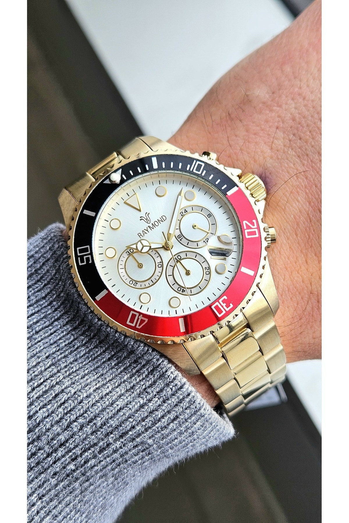RYM-81030 RAYMOND ERKEK KOL SAATİ - PASLANMAZ ÇELİK - 2 YIL GARANTİ