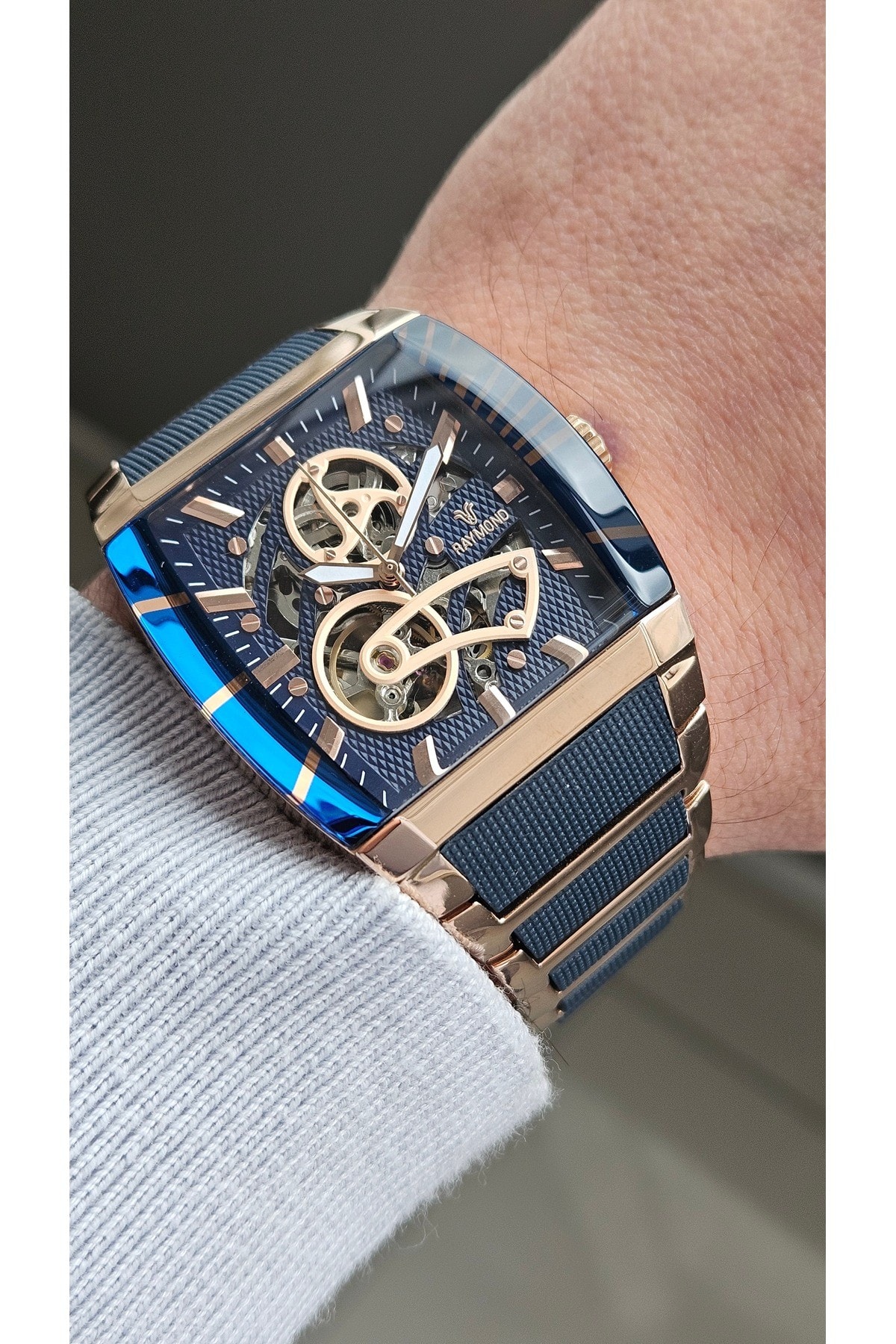 RYM-5129 RAYMOND OTOMATİK ERKEK KOL SAATİ - %100 ÇELİK VE 2 YIL GARANTİLİ