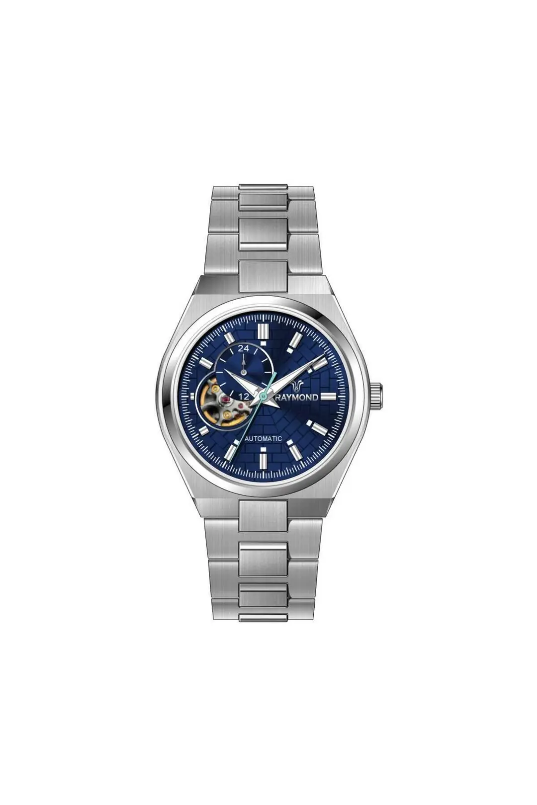 RYM-250424 RAYMOND ERKEK OTOMATİK SAAT - PASLANMAZ ÇELİK VE SAFİR