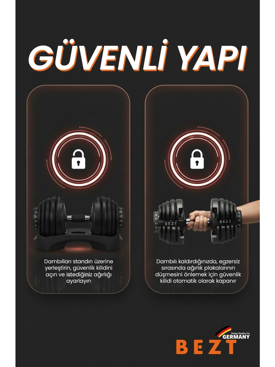 BEZT Pro Sports Ayarlanabilir Dambıl Seti