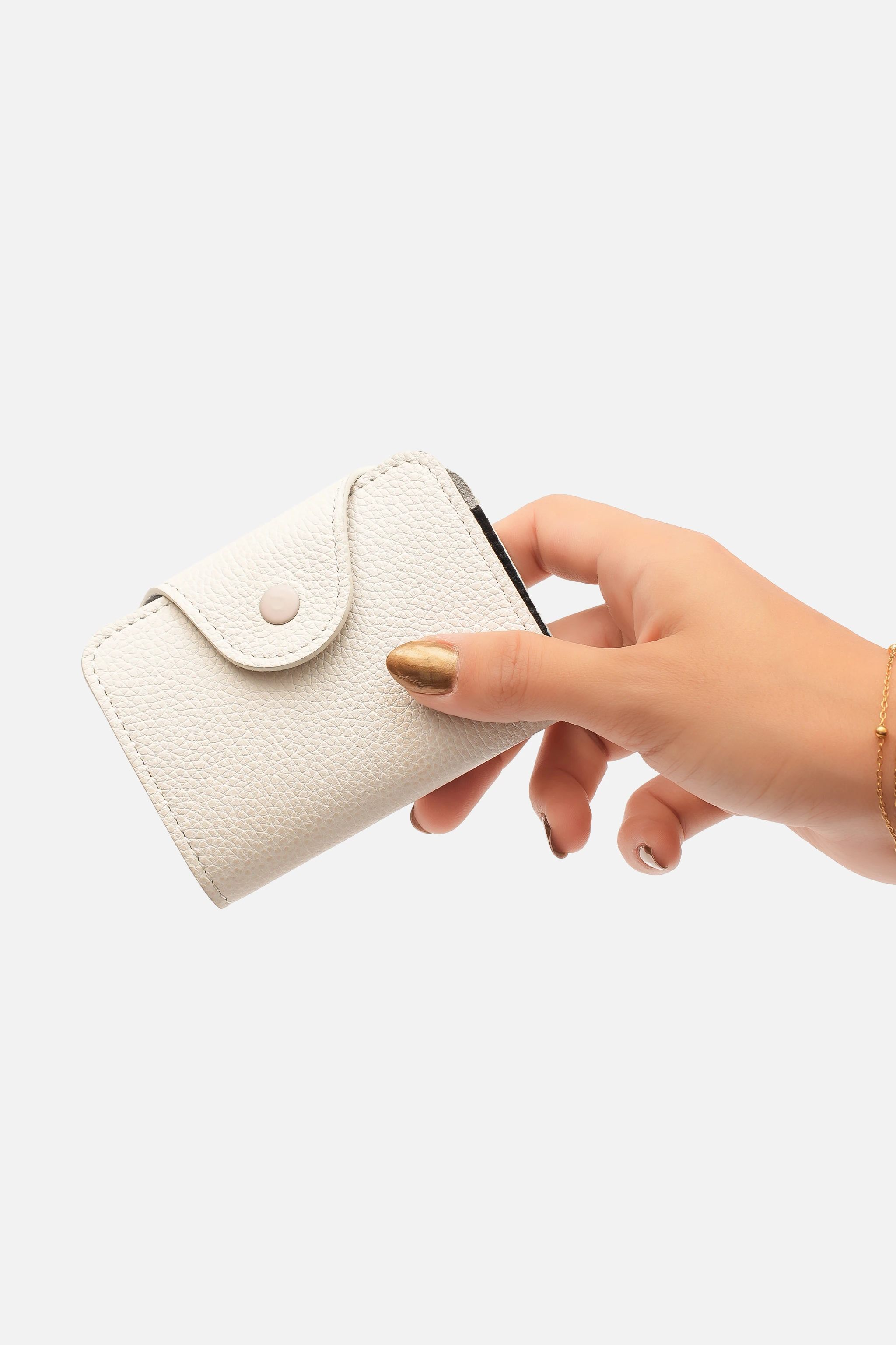 MAFİ Unisex Kartell Hakiki Deri Kompakt Akordeon Kartlık