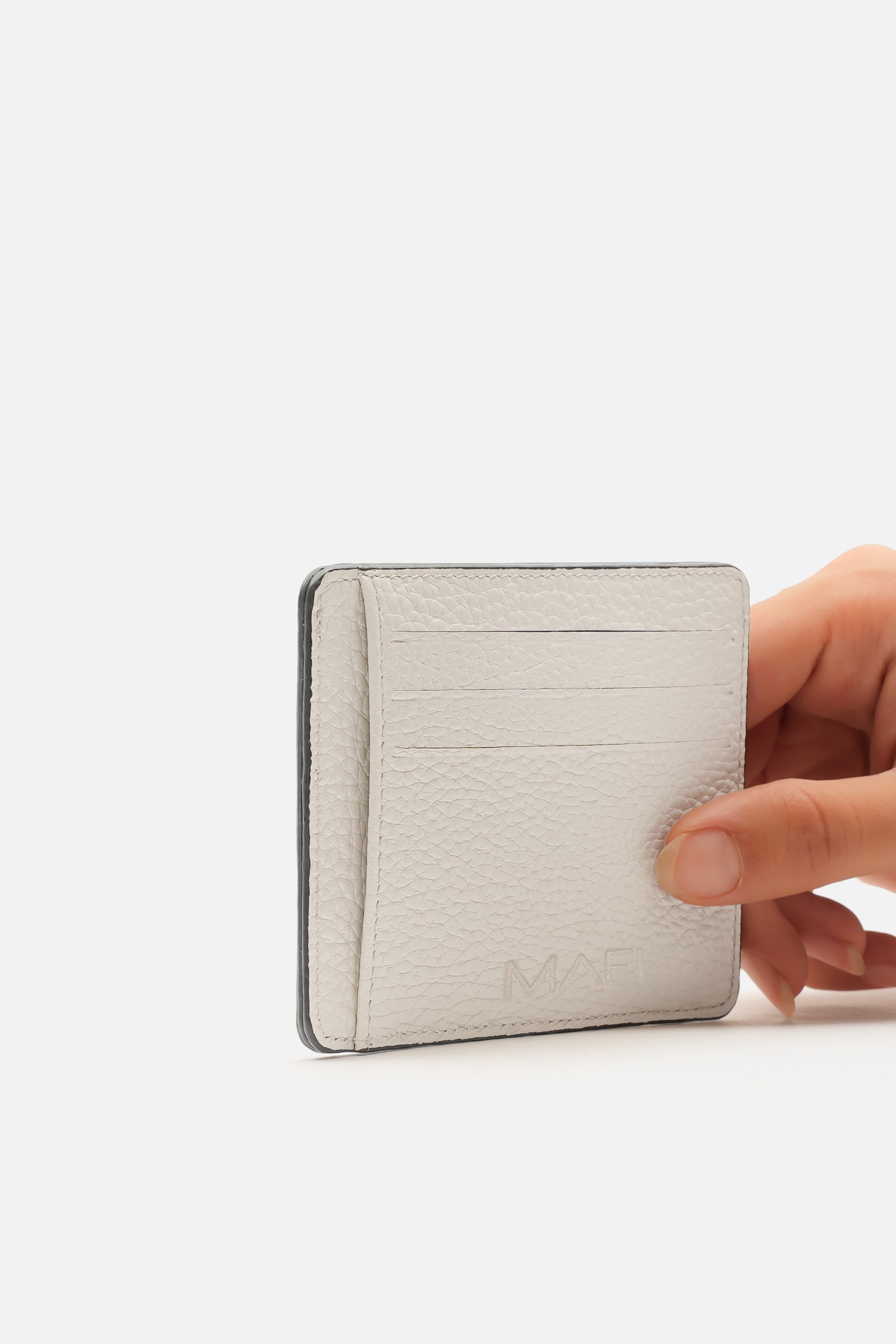 MAFİ Gerçek Deri Minimalist Kartlık – 6 Kart Bölmesi, İnce ve Şık Tasarım, Unisex