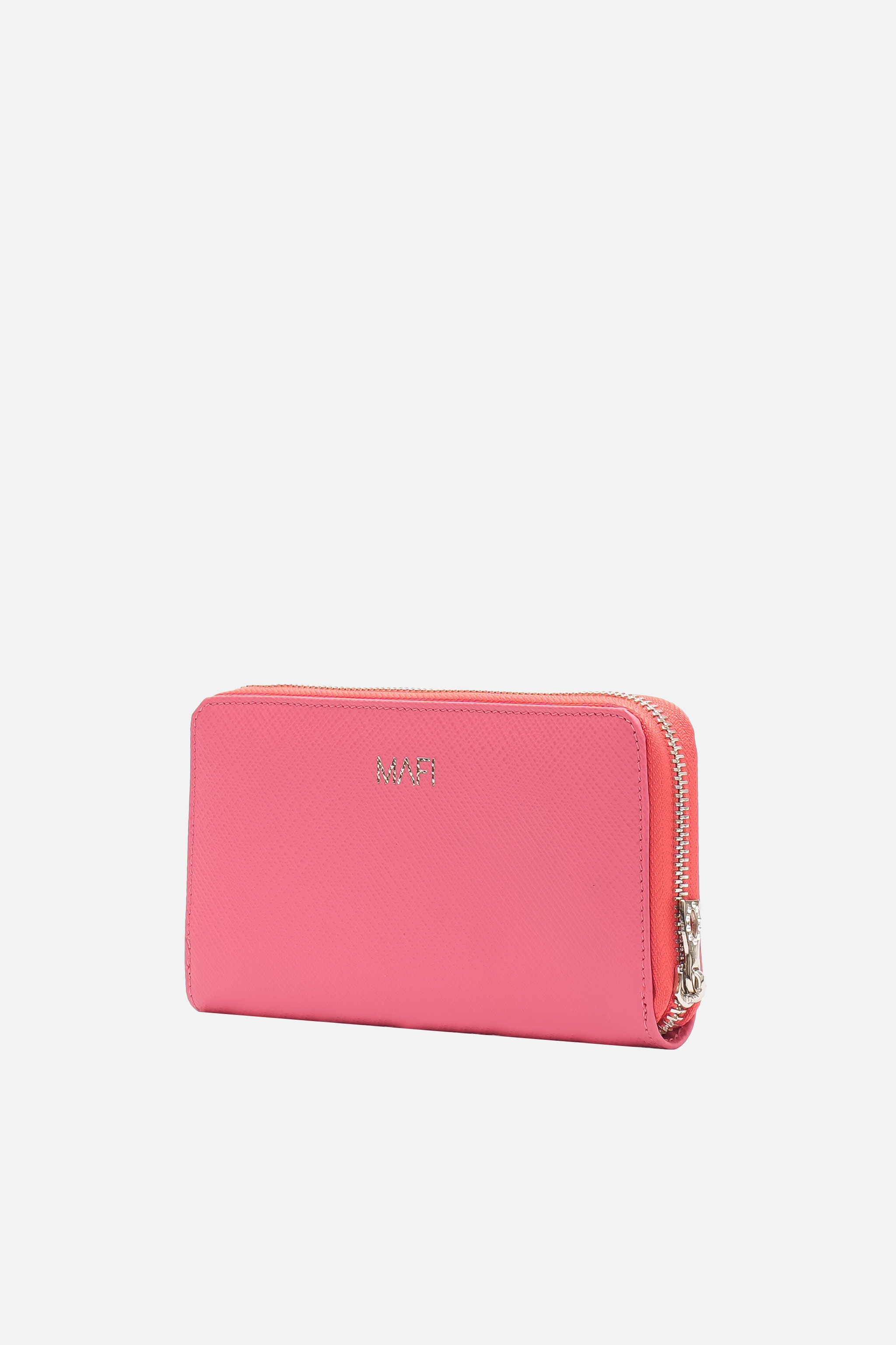 MAFI Masted %100 Hakiki Deri Fermuarlı Kadın Cüzdan - Açık Pembe
