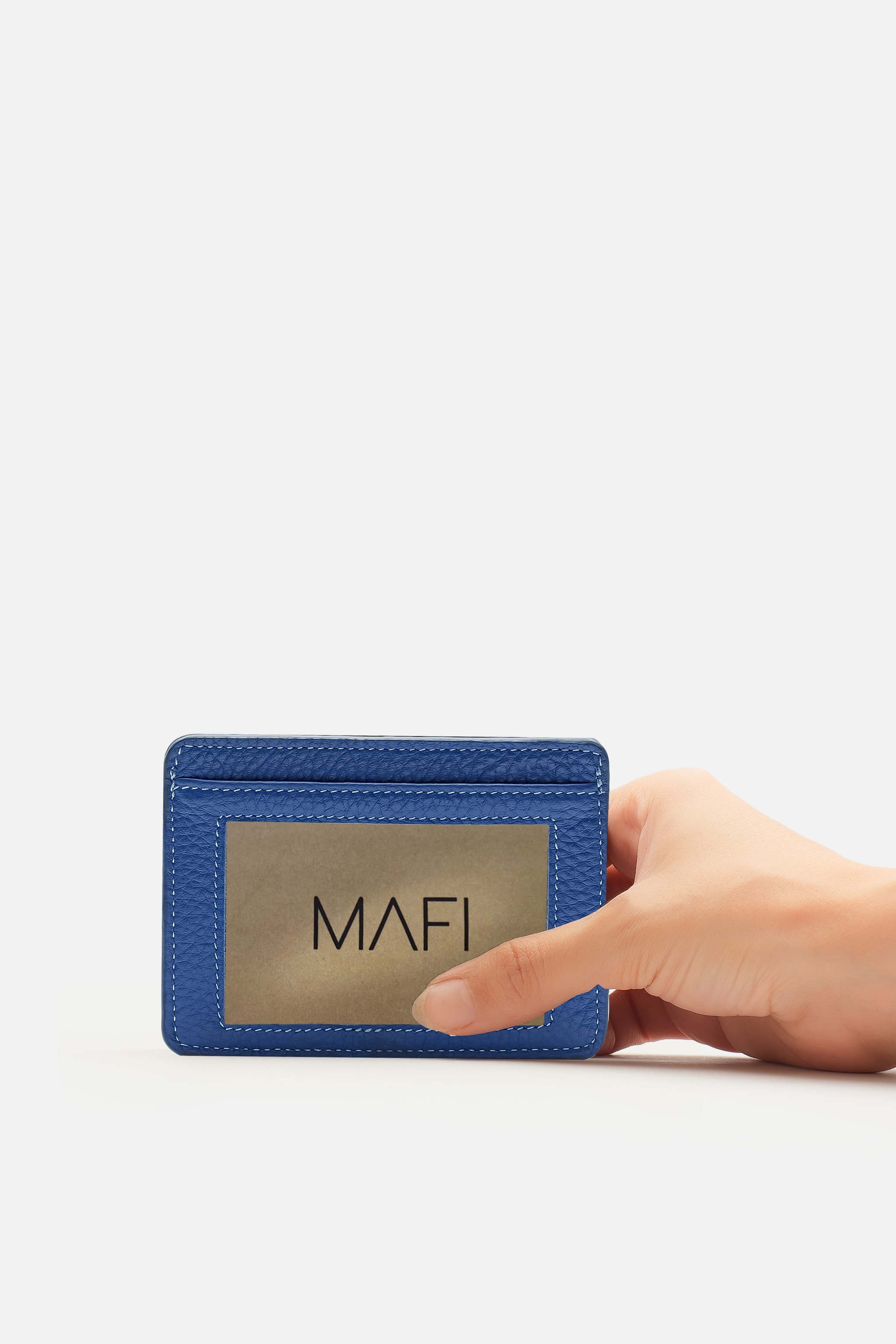 MAFİ Hakiki Deri Manyetik Klipsli Kartlık – Şeffaf Kimlik Bölmeli, Kağıt Para ve 3 Kart Kapasiteli, Minimalist Tasarım