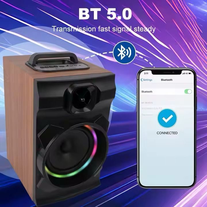 ses bombası super bass tek mikrafonlu sarjlı 