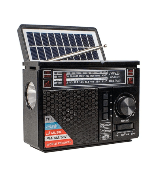 Ns-2032s Solar Bluetooth Radyo Güneş Enerjili Gece Lambalı 18 cm