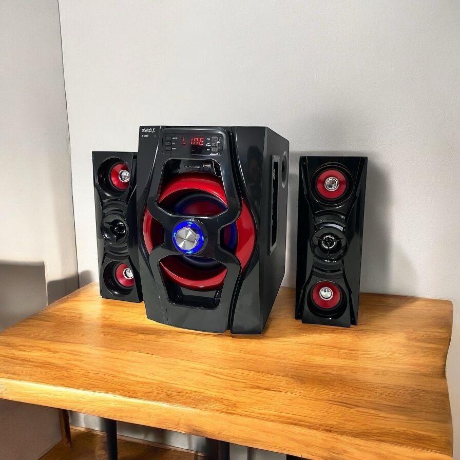 MUSİC DJ M560GA 6,5" Subwoofer 3"x2 Süper Bass USB Sd Kart Bluetooth Hoparlör 60 Watt 2+1 Ses Sistemi