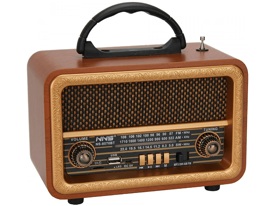 Ns-8070bt Taşınabilir Nostaljik Radyo Bluetooth Hoparlör