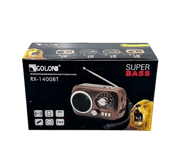 Golon Am/fm Çok Bantlı Radyo Usb/tf Müzik Çalar Taşınabilir Retro Radyo RX-855BT