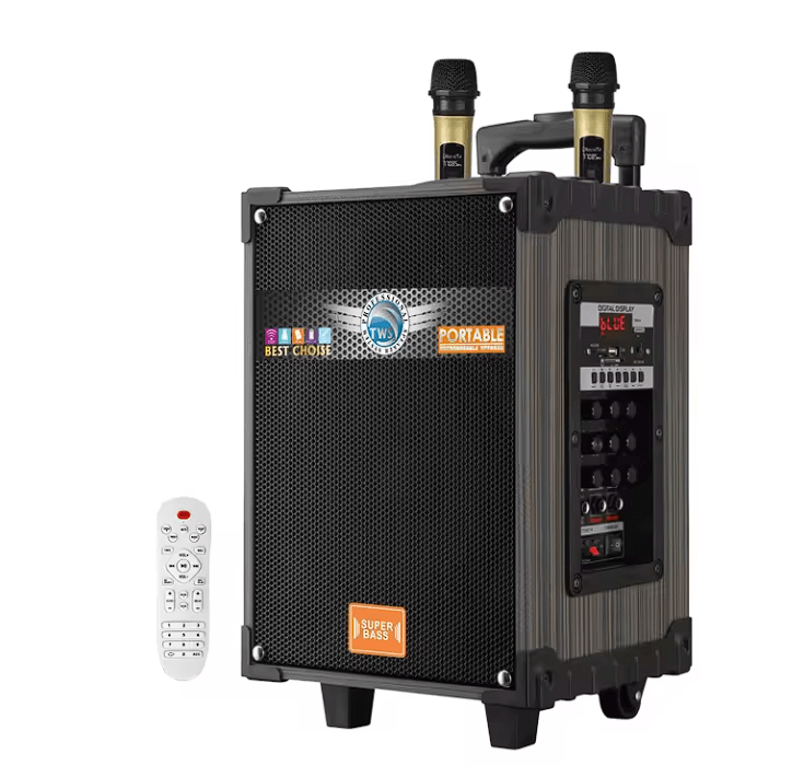 Süper Bass Lt 910 Şarjlı Kumandalı Çift Mikrofonlu Hoparlör Karaoke Sistemi 100 Watt Taşınabilir Parti Box 