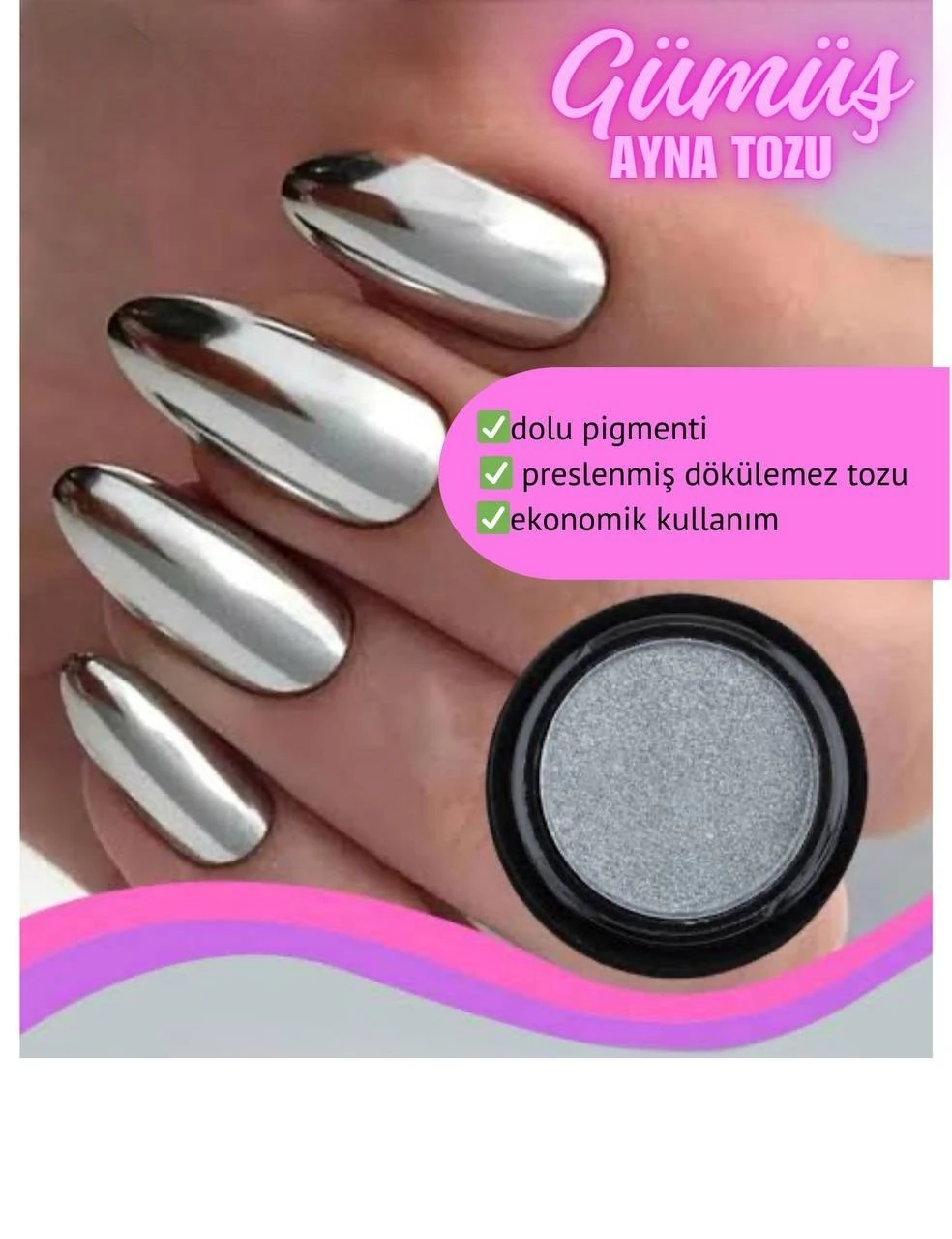 PİNK HOUSE Ayna Tozu gümüş