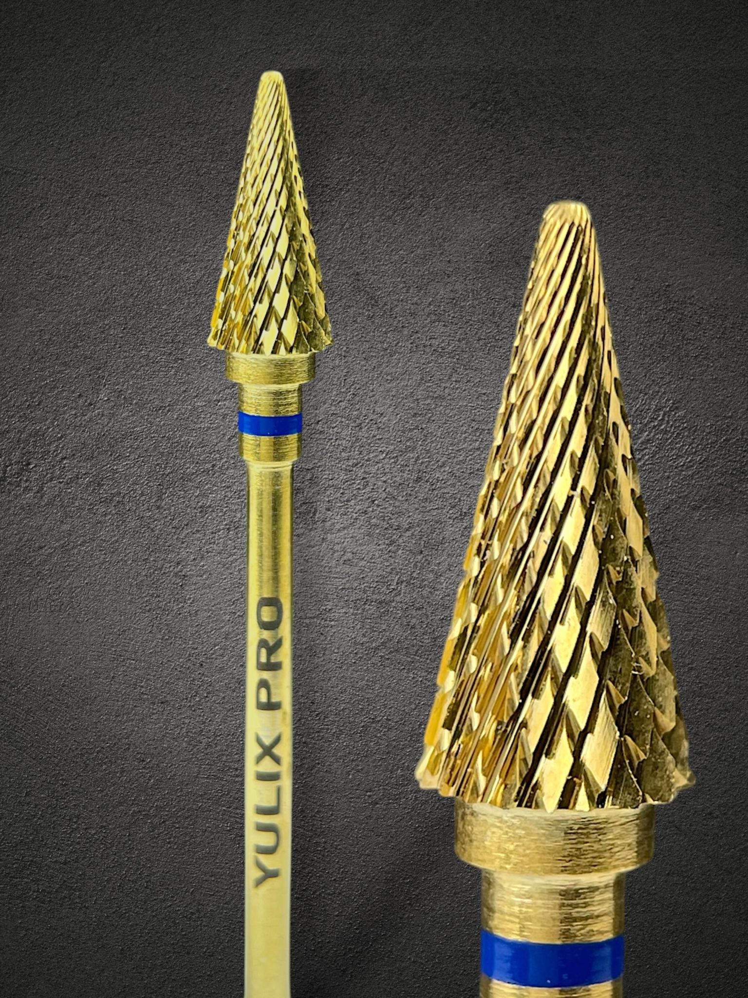 Yulix Altın Sivri Çıkartma Freze  - Mavi