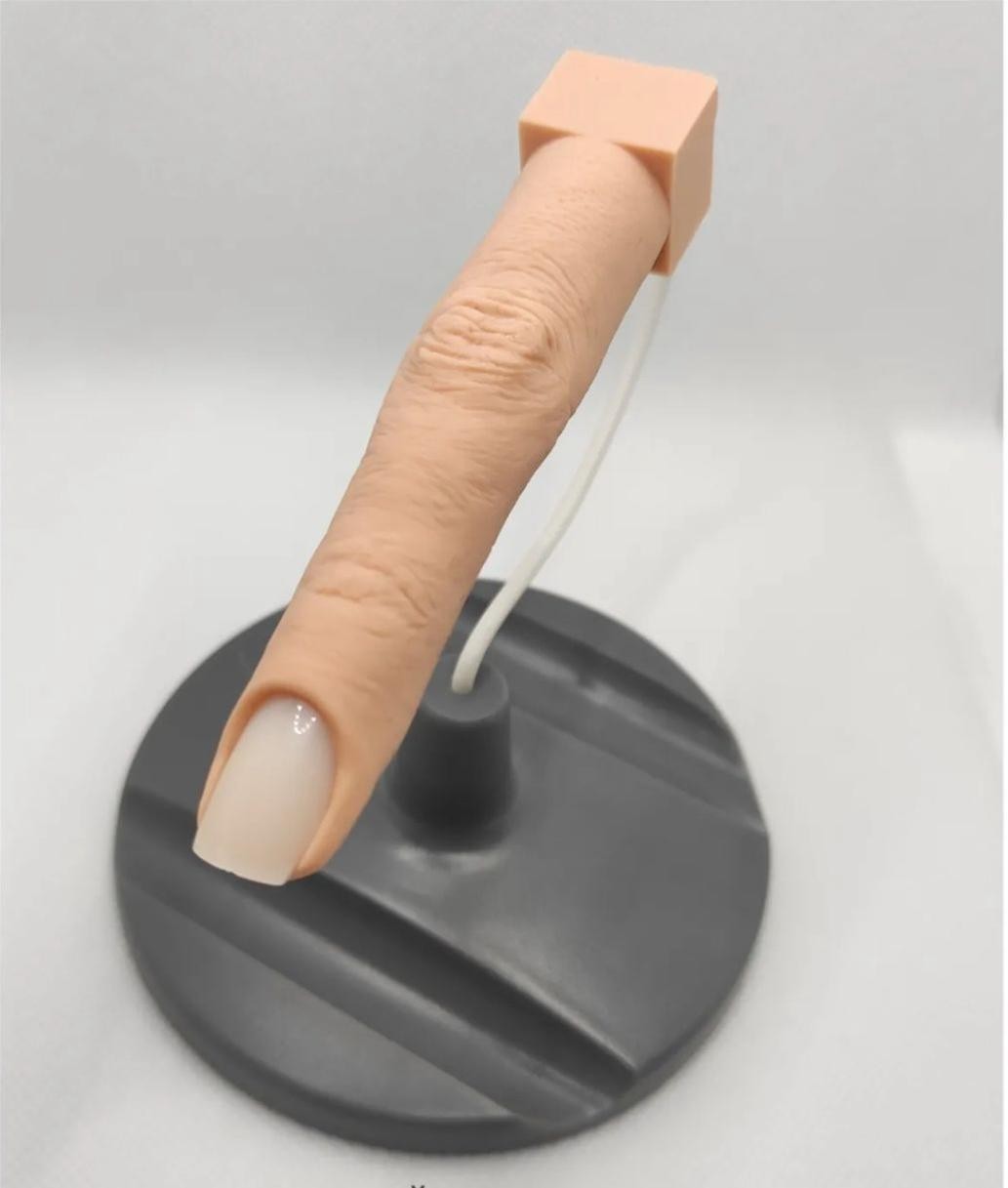 Eğitim parmak lastik küçük standlı - Ten rengi lastik M