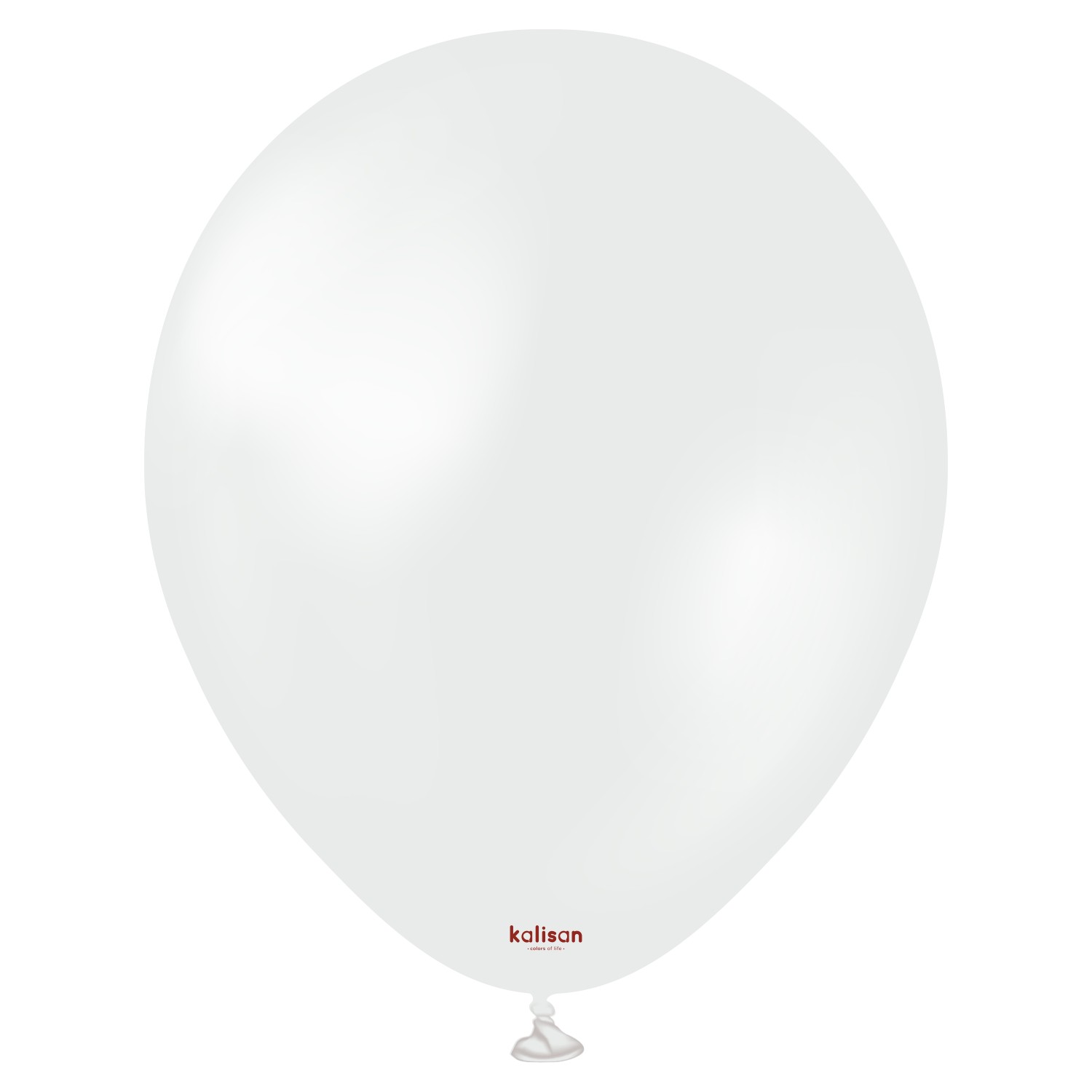 12'' Kalisan Metalik İnci Beyazı Balon (Pearl White) 50'li