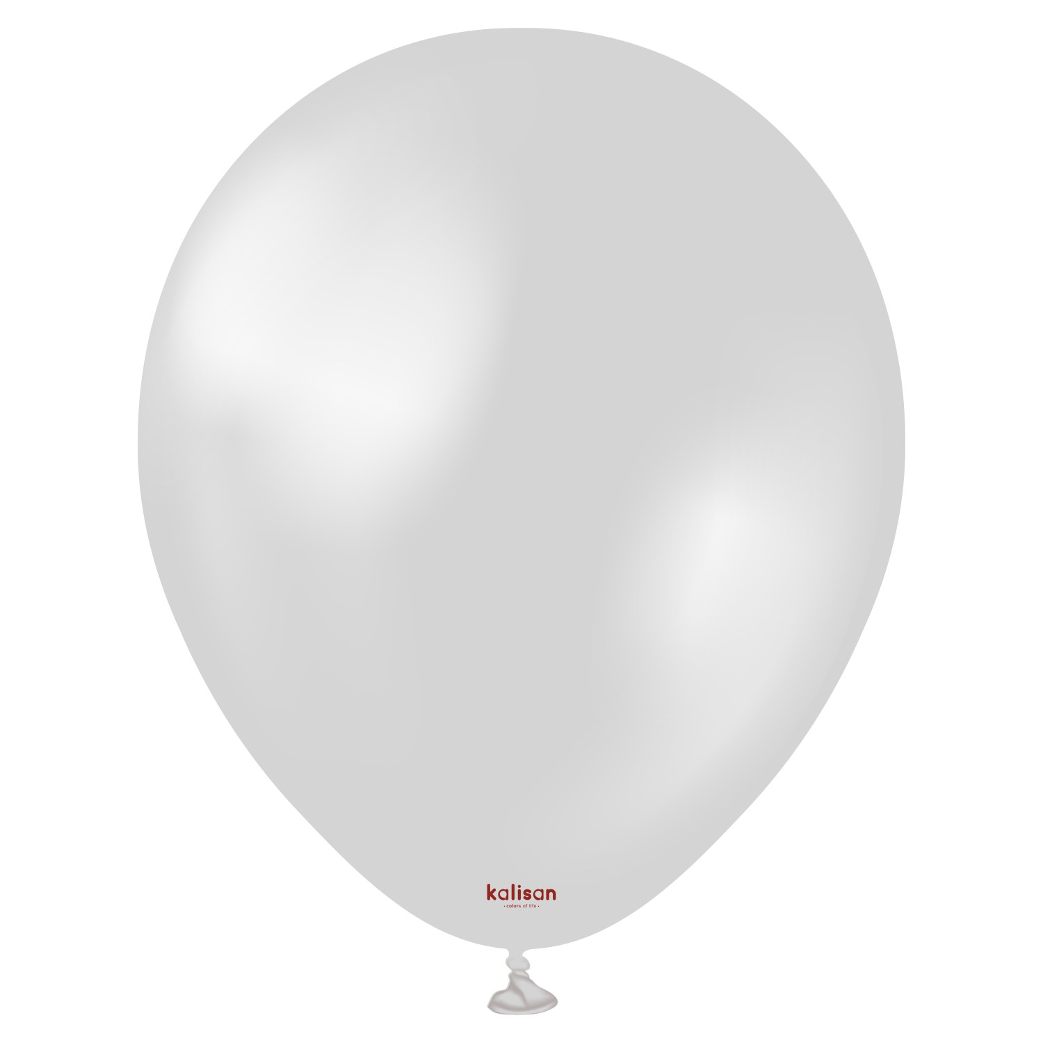 12'' Kalisan Metalik Gümüş Balon (Silver) 50'li