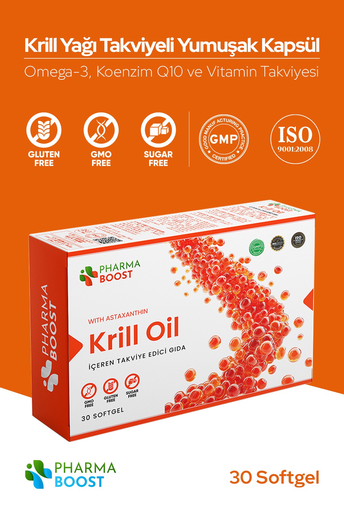 Krill Yağı Yumuşak Kapsül Takviye Edici Gıda