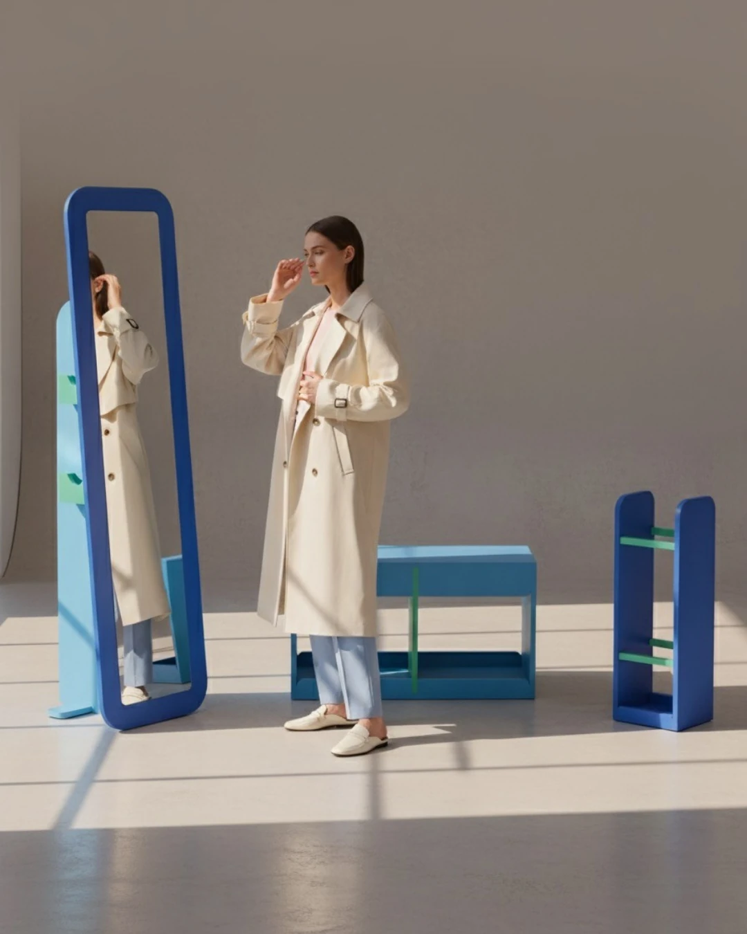 onn FOYER - Özel Tasarım Ayna / Bank / Şemsiyelik Seti